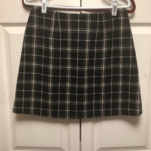 Vintage Express Preppy Plaid Wool Mini Skirt - Picture 1 of 4